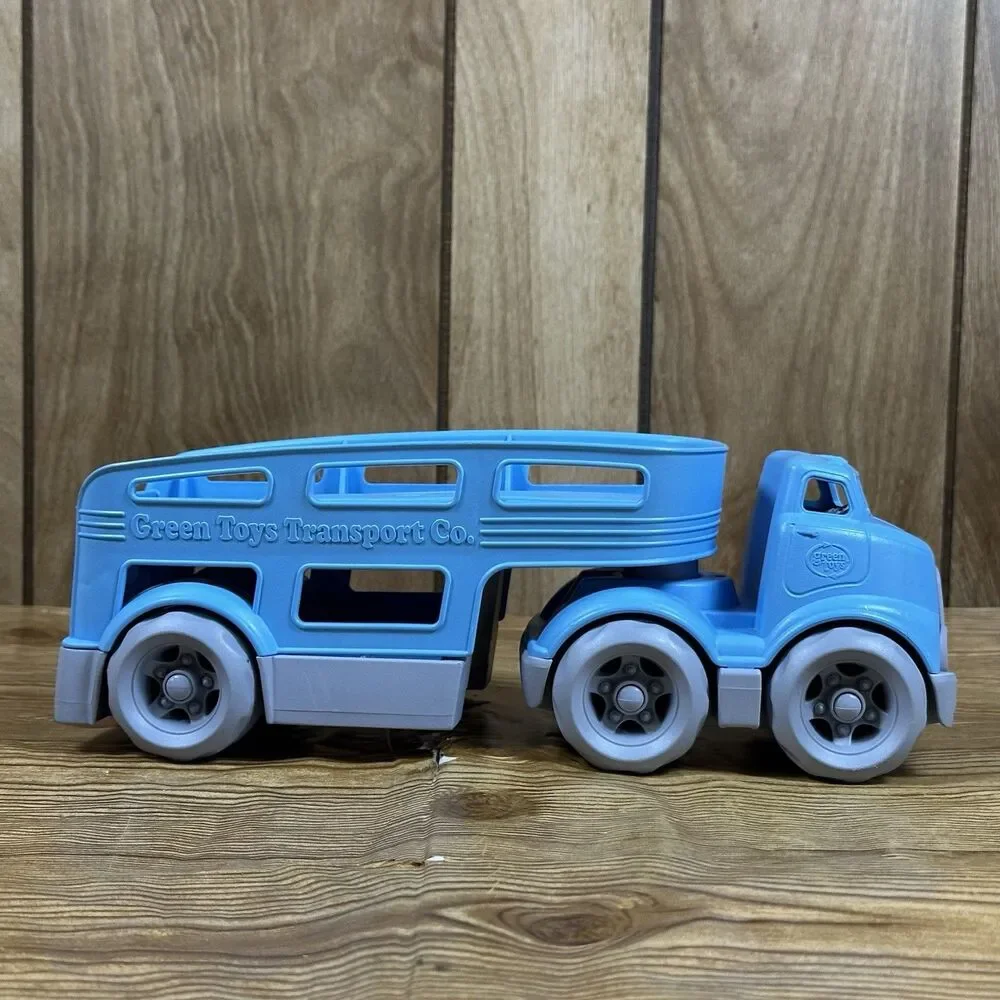 Green Toys Transport‎ Co Truck with Trailer 1 Car 1 Duck Green Toys Car Carrier